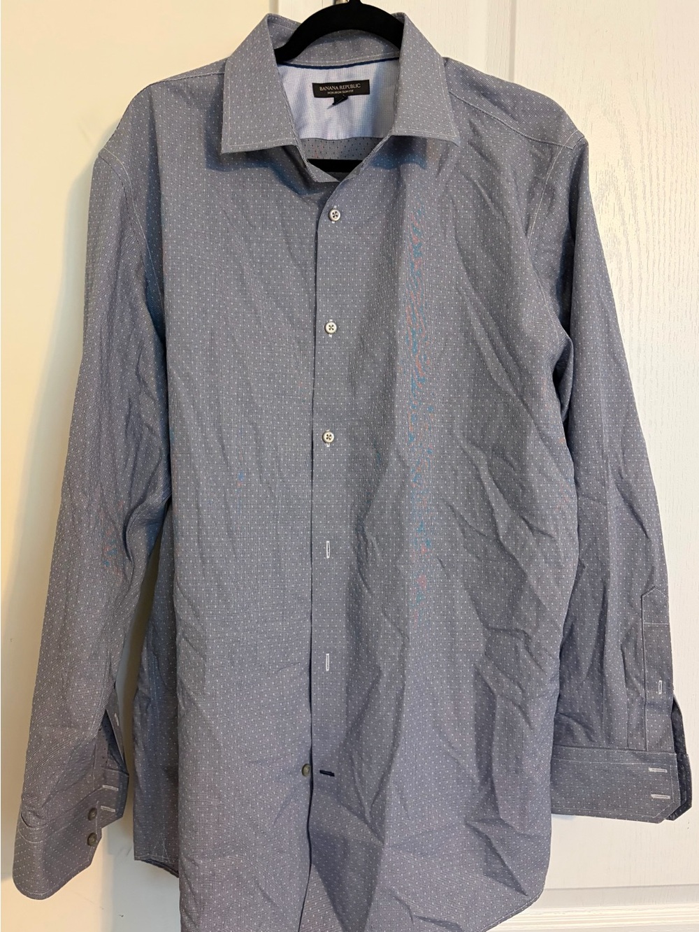 Banana Republic Men’s Light Blue Dotted Dress Shirt